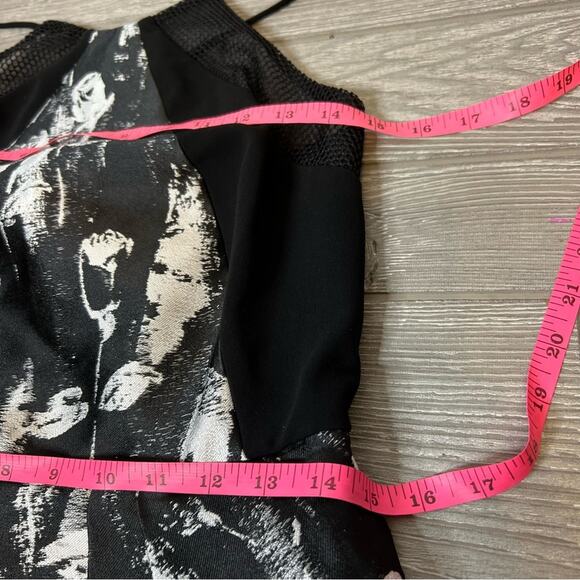 Carmen Marc Volvo abstract floral mini dress sz 4 - Picture 7 of 8